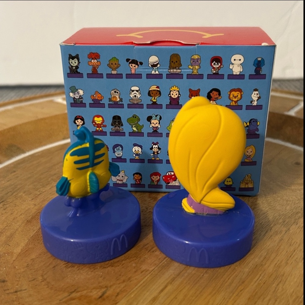 McDonald's Disneyland Happy Meal toys flounder and rapunzel collectible figures - Picture 2 of 3